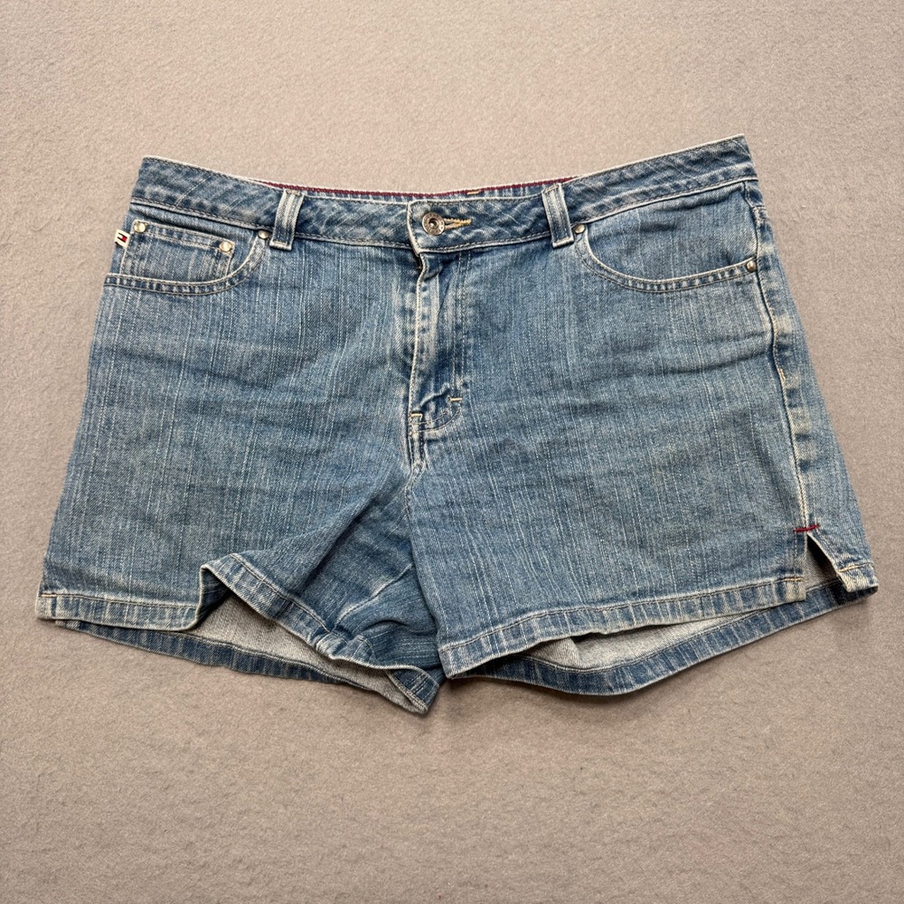 Y2K Tommy Hilfiger Denim Shorts Women's 8 Blue Medium‎ Wash Classic Fit Retro